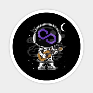 Astronaut Guitar Polygon Matic Coin To The Moon Crypto Token Cryptocurrency Blockchain Wallet Birthday Gift For Men Women Kids Magnet